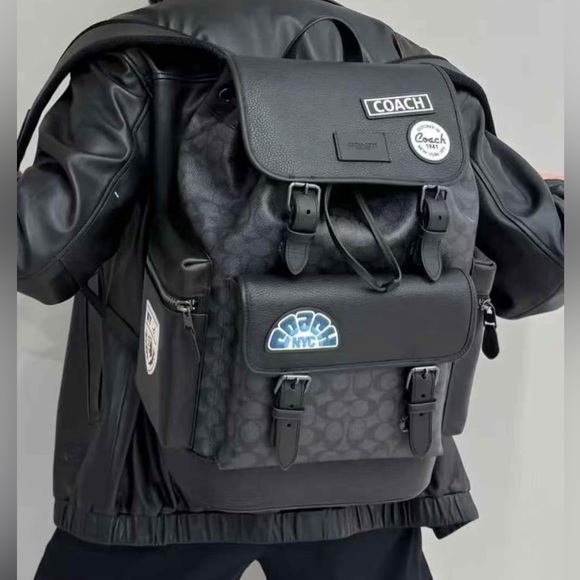 Sprint Backpack In Maxi Signature Canvas With Patches | Bags  NWT Coach MEN\'s Large Sprint Backpack In Signature Canvas With Patches